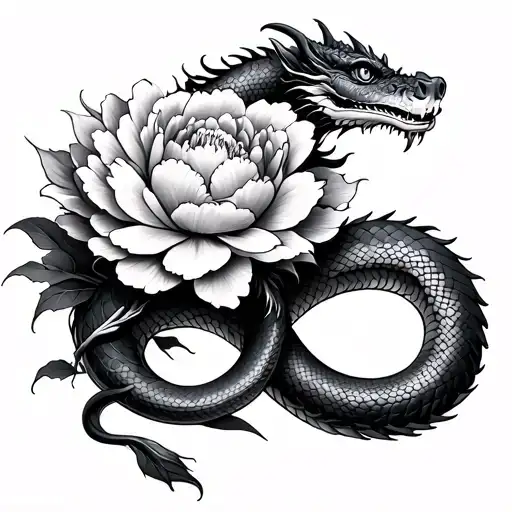 Dragon Peony Snake