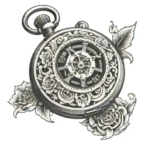 Flower Pocket Watch Mechanism Intertwined