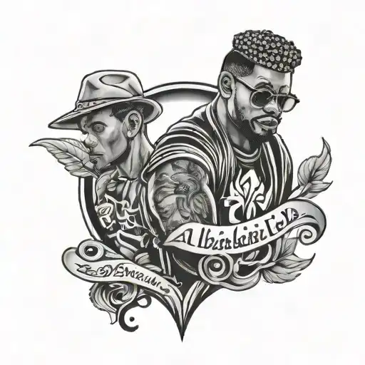 Father Son Tattoo With Name Abdulkareem