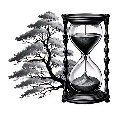 Hourglass With A Tree Wrapped