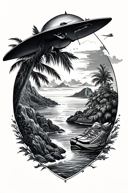 Travel Inspired Half Sleeve