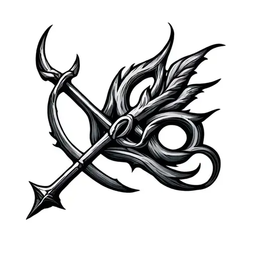 Poseidon Trident With Unusual Shape Made