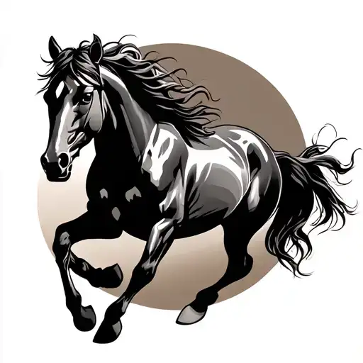 Mustang Running Horse Galloping