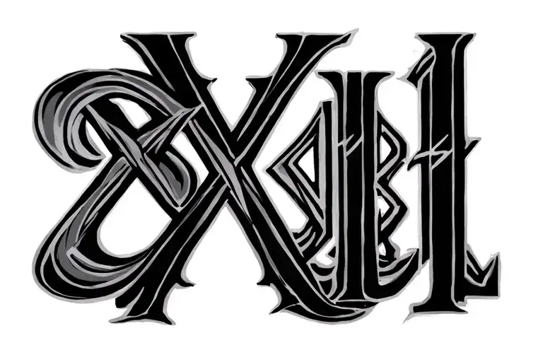 Roman Numerals Xxxiii With Unique Pattern