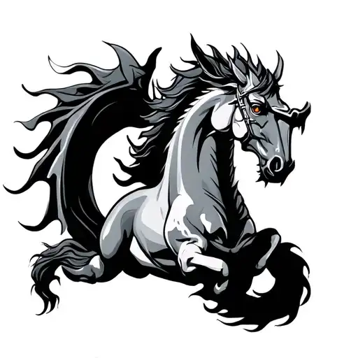 Dragon With Horse