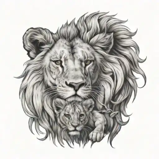 Lion And Cub