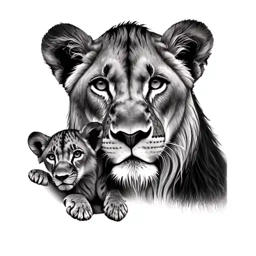 Lioness And Cub