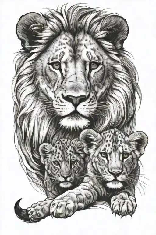 Lion And Cub