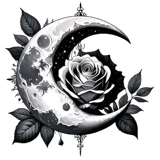 Moon And Compas Rose