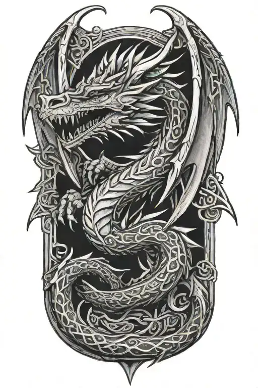 Celtic Dragon Flying