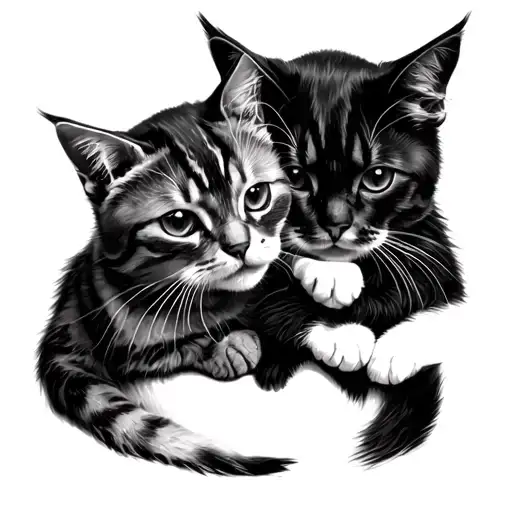 Two Cats Playing