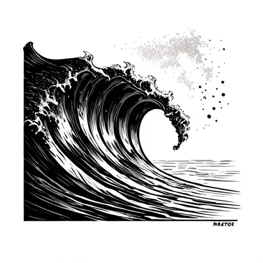 Surfing Waves On The Tip Standing Tall Dotted Style