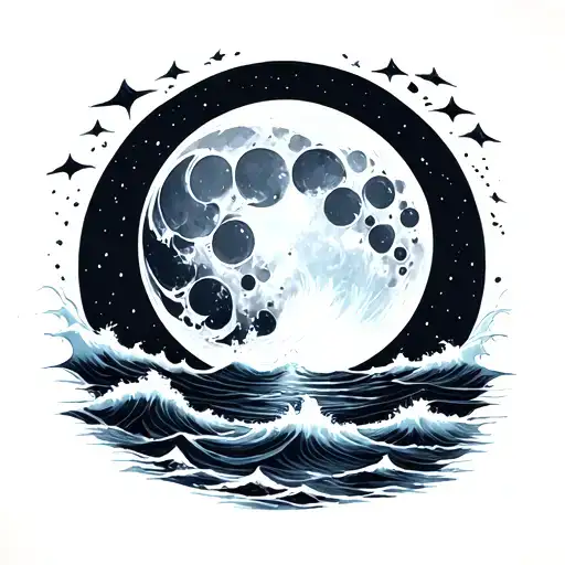 Moon And Ocean