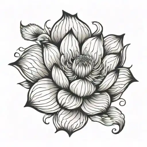 Lotus Flower Koi Fish