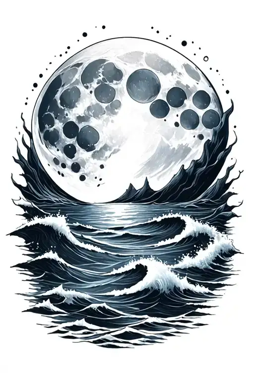Moon And Ocean