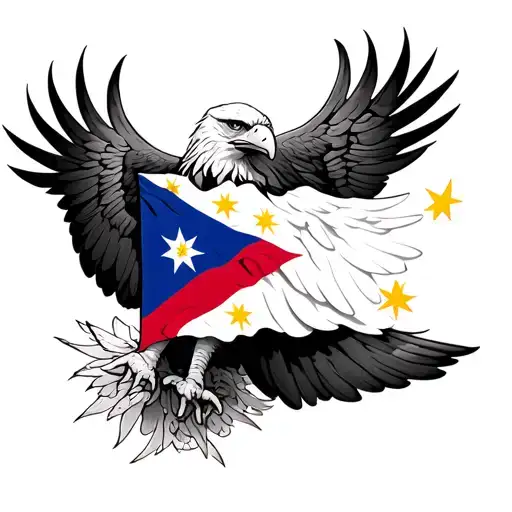 Eagle With Philippines Flag Inside
