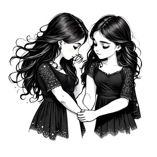Two Girls Holding Hands