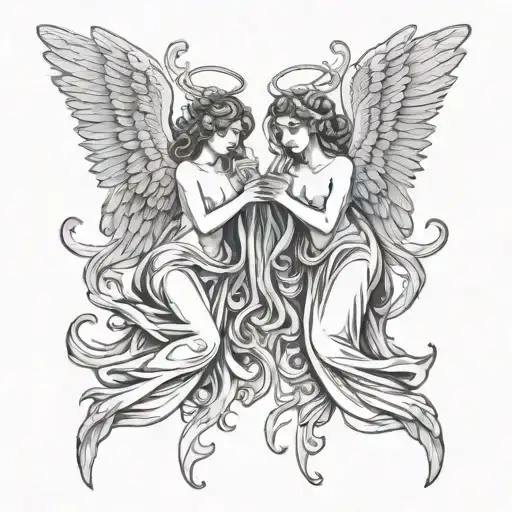 Two Dead Angels With Wings