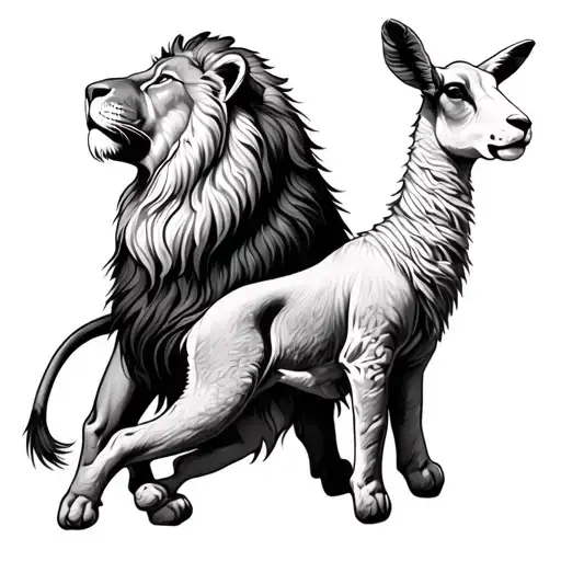 Lion And Lamb Coming