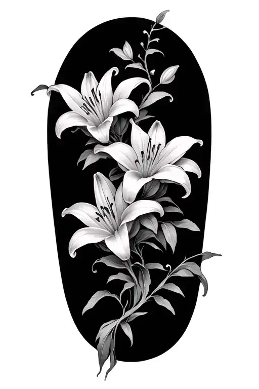 Lillies With Vines Wrapping