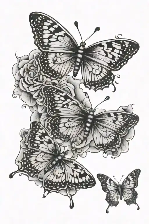 Buterfly Actrective Tatoo For Graphic Designer