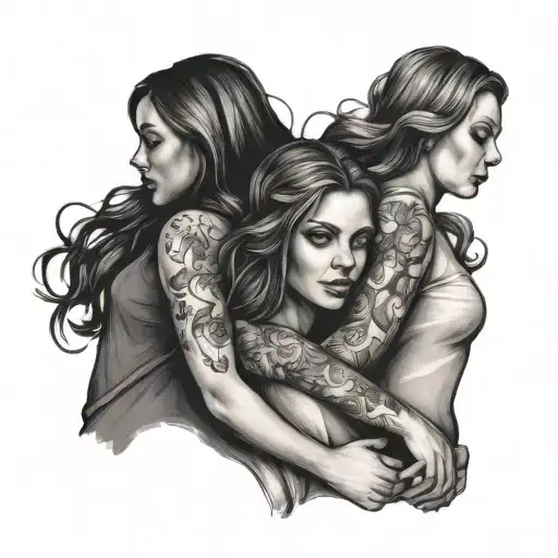 3 Sisters Holding Hands