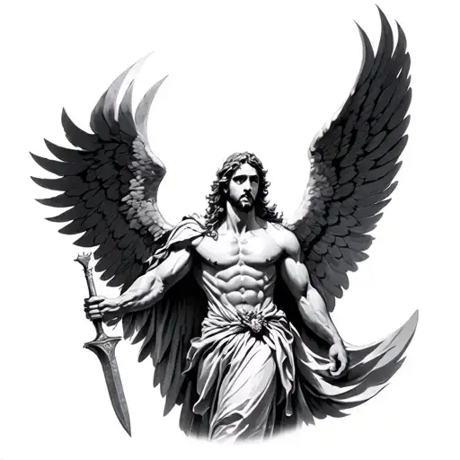 Michael Archangel Slaying Satin