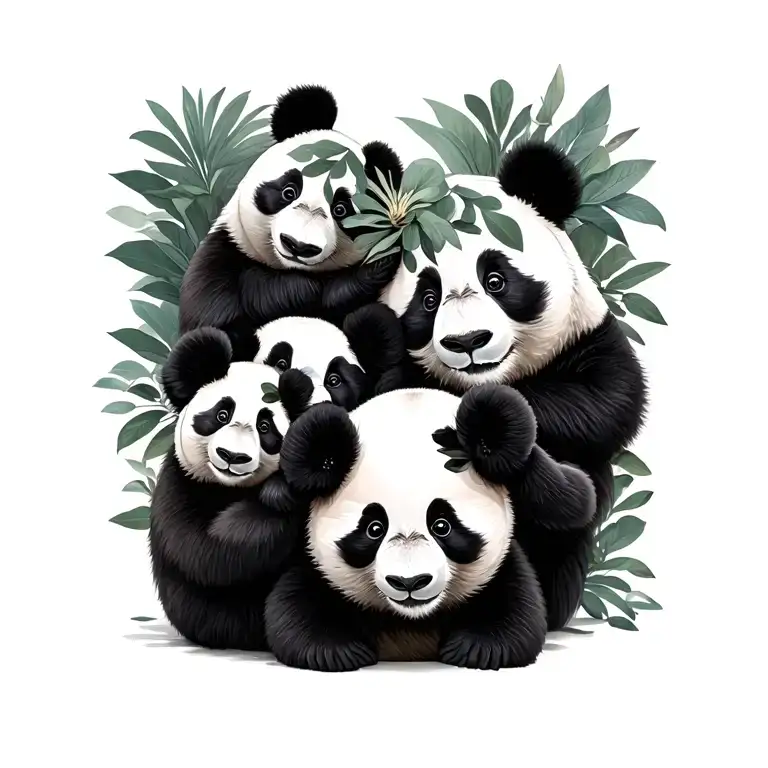 Panda Family Portrait