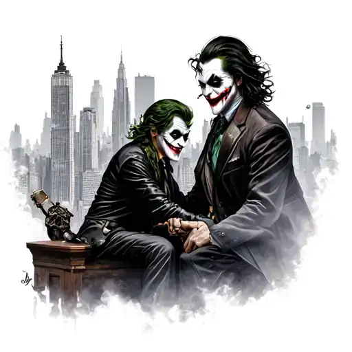 Kompass Und Joker Engaged In An Epic In New York City Skyline