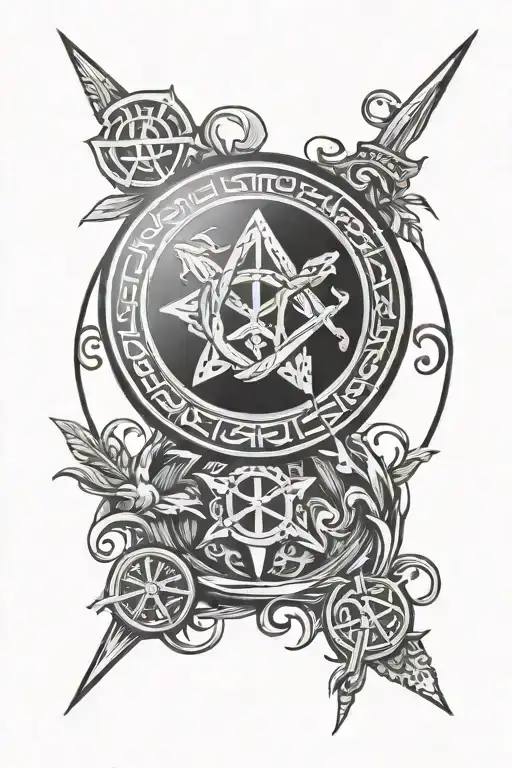 Viking Compas Rune Circle