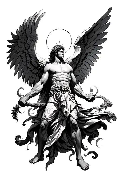 Saint Michael Fighting Dark Figuers