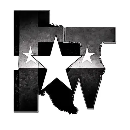 The Letters Ftw With The State Of Texas And Texas Flag