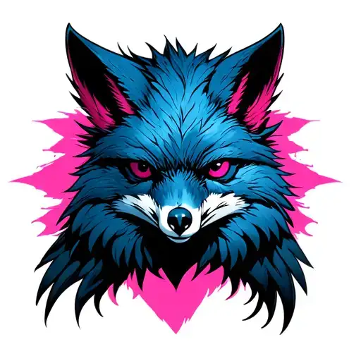 Blue Fox Mcloud With Pink Captian Falcon Shadow
