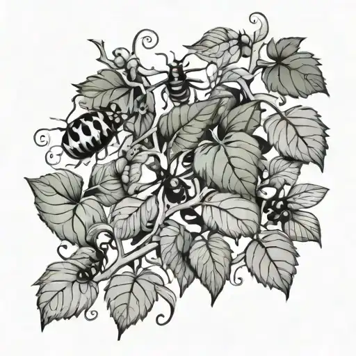Vines With Bugs As Leaves