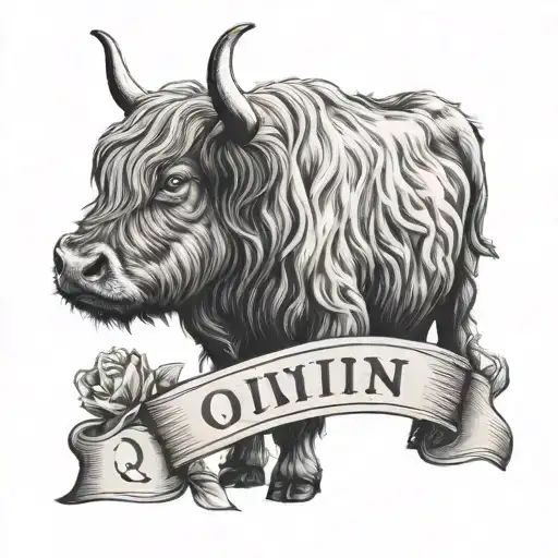 Q For The Name Quinn For Daughter With Highland Cow