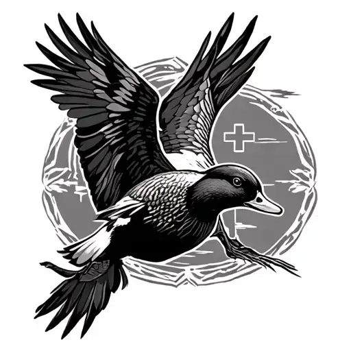 Duck Hunting Christian Cross