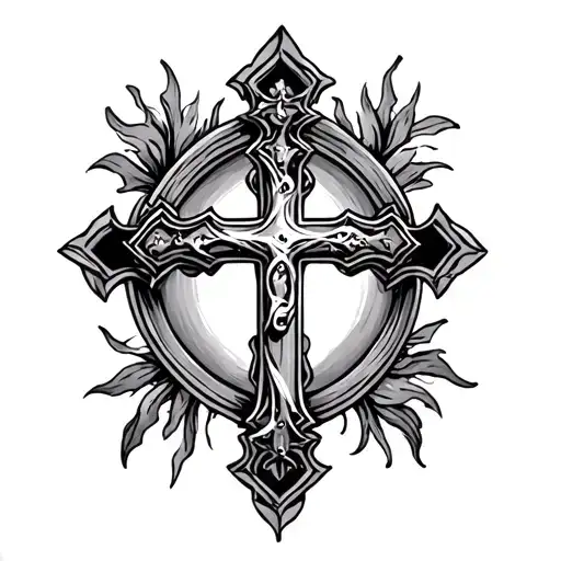 Church Cross Surrounded