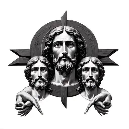 Christ Crucified And Heads