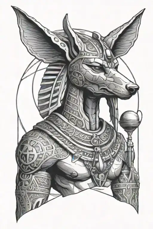 Anubis Holding The Balance