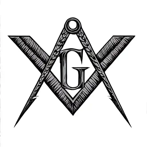 Masonic Symbol With Geometric Design Incorporating