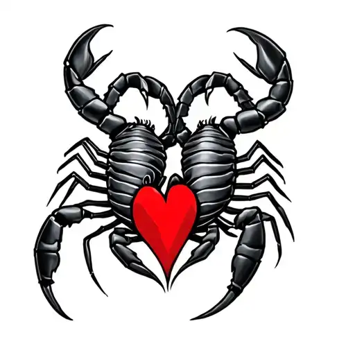 Two Scorpions Making A Heart