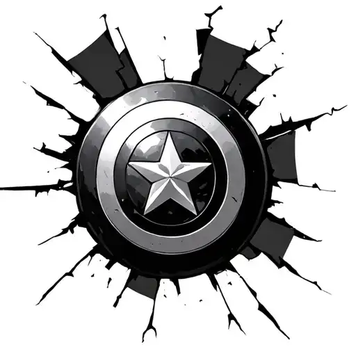 Broken Captain America Shield