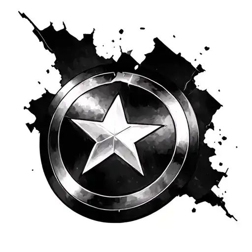 Fragmented Captain America Shield