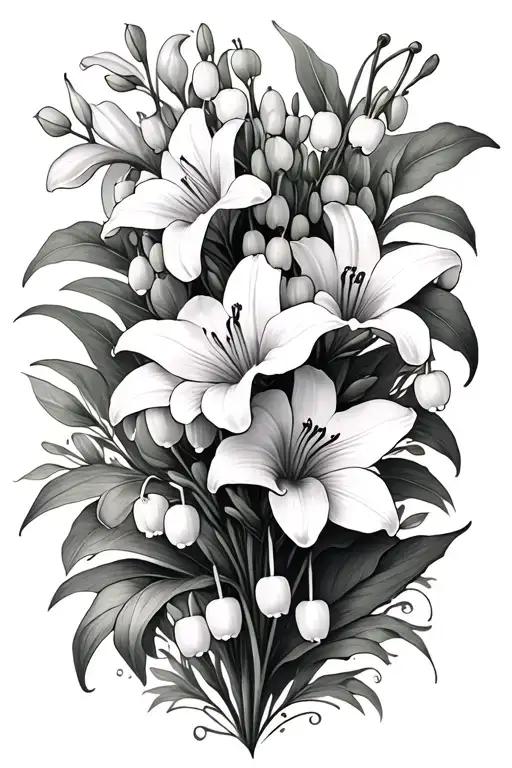 Delphinium And Lily Of The Valley