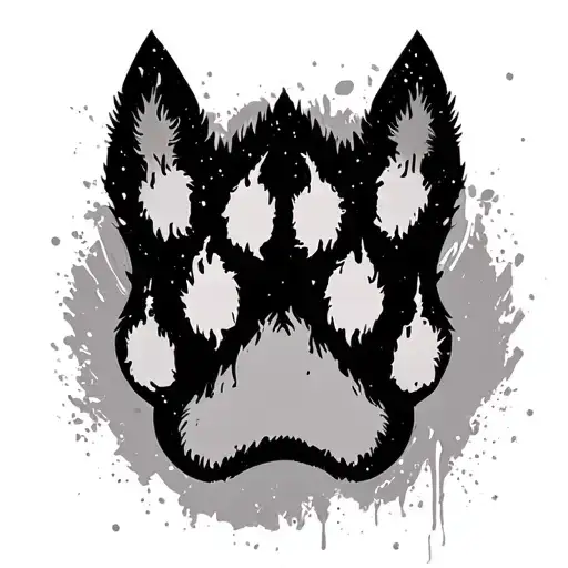 Bottle With Wolf Paw Print Inside