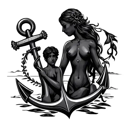 Mom Son Anchor