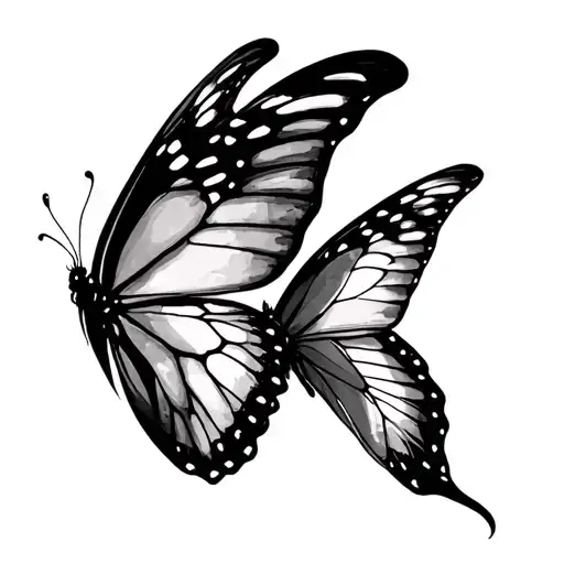 Butterfly Tattoo Design But The Wings Is The Sergio Cupido Painting Of Romeo And Juliet