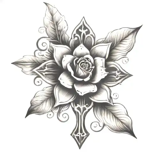 Asther Flower With Cross