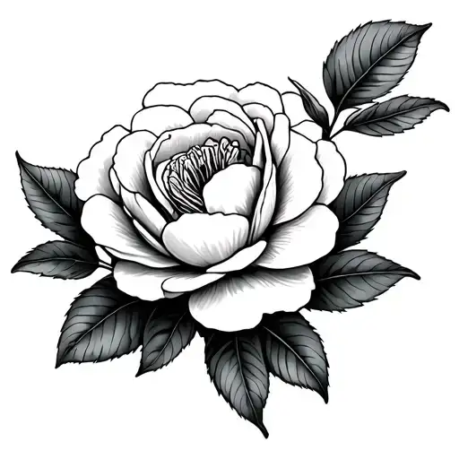 White Camellia Flower