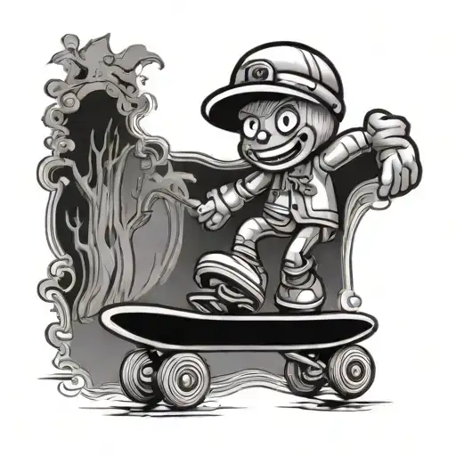 Ginger Bread Man Skateboarding